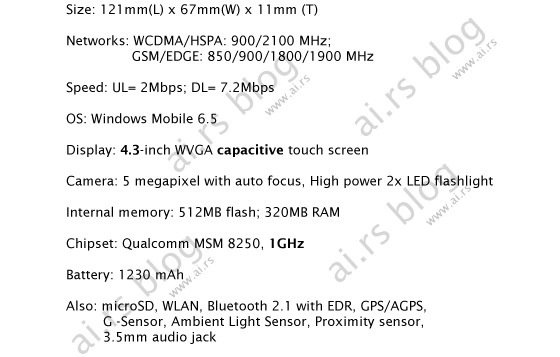 Caracteristicas HTC Leo